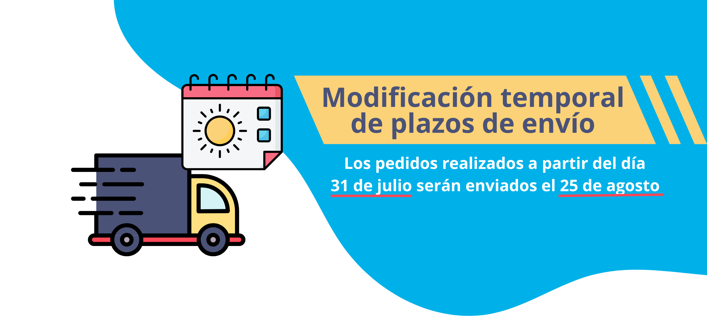 Modificacion plazo envio  por verano